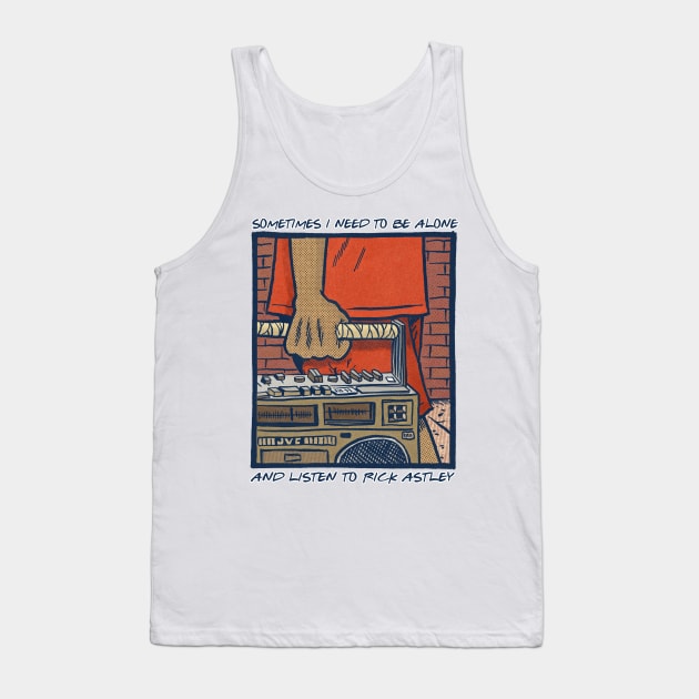 Rick Astley Retro Style Fan Design Tank Top by DankFutura